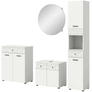 Badkombination  Priestersee ¦ weiß ¦ Maße (cm): B: 145 H: 187