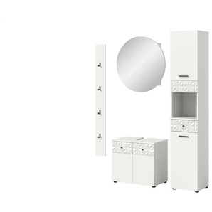 Badkombination  Priestersee ¦ weiß ¦ Maße (cm): B: 91 H: 187