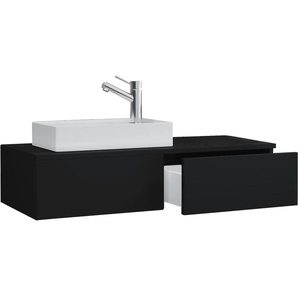 Badkombination - schwarz - Materialmix - 85 cm - 29,5 cm | Möbel Kraft