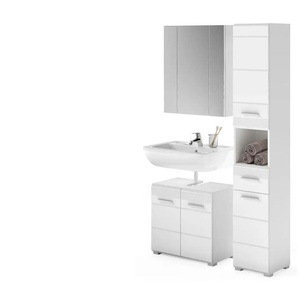 Badkombination  Lütauer See ¦ weiß ¦ Maße (cm): B: 105 H: 182 T: 34.0