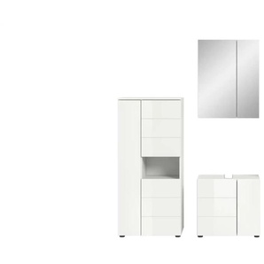 Badkombination   ¦ weiß ¦ Maße (cm): B: 135 H: 190