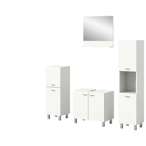 Badkombination  Bostalsee ¦ weiß ¦ Maße (cm): B: 137 H: 186