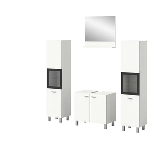 Badkombination Bostalsee ¦ weiß ¦ Maße (cm): B: 137 H: 186