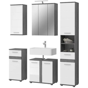 Badkombination  Blankensee ¦ weiß ¦ Maße (cm): B: 164 H: 191 T: 34.0