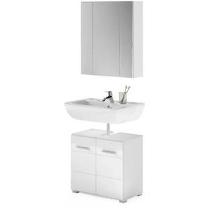 Badkombination  Lütauer See ¦ weiß ¦ Maße (cm): B: 60 H: 182 T: 34.0