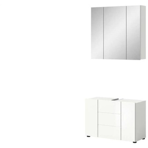 Badkombination  Vechtesee ¦ weiß ¦ Maße (cm): B: 82 H: 190 T: 34.0