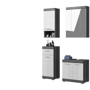 Badkombination - weiß - Materialmix - 112 cm - 191 cm | Möbel Kraft