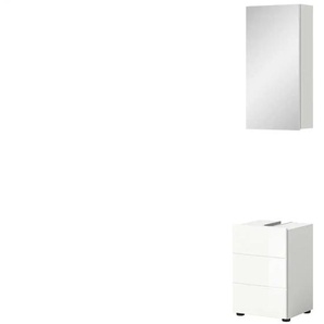 Badkombination - weiß - Materialmix - 38 cm - 190 cm - cm 34,0 | Möbel Kraft