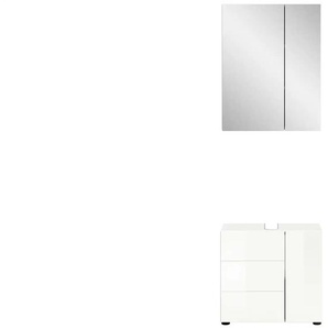 Badkombination - weiß - Materialmix - 60 cm - 190 cm - cm 34,0 | Möbel Kraft