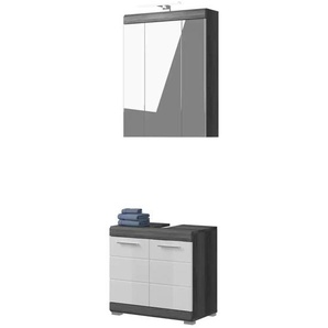 Badkombination - weiß - Materialmix - 60 cm - 191 cm | Möbel Kraft