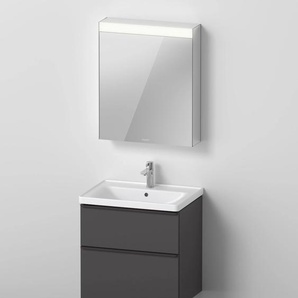 Badmöbel-Set DURAVIT Duravit D-Neo inkl.Spiegelschrank Kastenmöbel-Sets Gr. B/H/T: 65 cm x 200 cm x 48 cm, Türanschlag links, grau (graphit) Bad-Sparsets