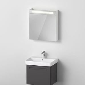Badmöbel-Set DURAVIT Duravit No.1 inkl.Spiegelschrank Kastenmöbel-Sets Gr. B/H/T: 60 cm x 200 cm x 45 cm, Türanschlag rechts, grau (graphit) Bad-Sparsets
