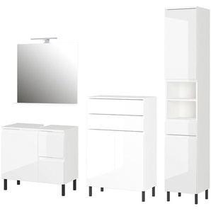 Badmöbel-Set GERMANIA Scantic Kastenmöbel-Sets weiß Bad-Sparsets