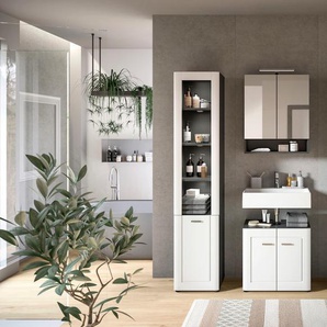 Badmöbel-Set INOSIGN Kastenmöbel-Sets Gr. B/H/T: 115 cm x 188 cm x 34 cm, Badezimmer, grau Bad-Sparsets