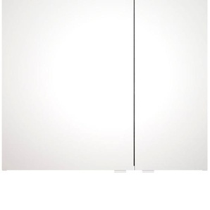 Badmöbel-Set SAPHIR Balto Sprint 2-teilig, Mineralmarmor-Waschtisch mit LED-Spiegelschrank Kastenmöbel-Sets Gr. B/H/T: 70 cm x 200 cm x 46 cm, 1 Mineralmarmor-Waschtisch weiß-1 Waschtischunterschrank mit 2 Auszügen-1 Spiegelschrank mit 2 Drehtüren-1