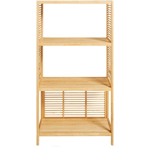 welltime Badregal Bambus, B: 60 cm, Standregal mit 3 Ablagen, Badezimmerregal, Mehrzweckregal
