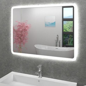 Badspiegel, Badezimmer Spiegel, Leuchtspiegel mit Spiegelheizung 100x70cm LSP02 mit Spiegelheizung