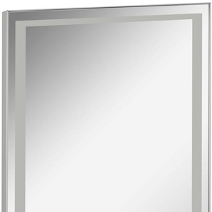 Badspiegel FACKELMANN Framelight 40 Spiegel Gr. B/H/T: 40 cm x 70,5 cm x 2,5 cm, silberfarben (spiegel, sat) Badspiegel LED