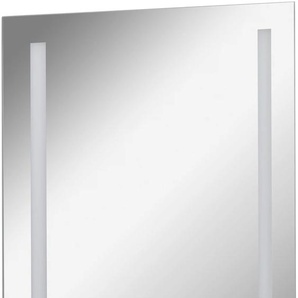 Badspiegel FACKELMANN Linear Spiegel Gr. B/H/T: 60 cm x 75 cm x 2 cm, silberfarben Badspiegel