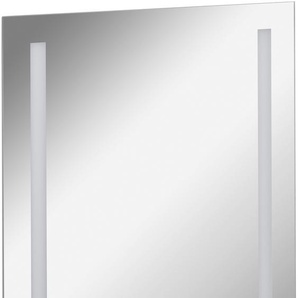 Badspiegel FACKELMANN Linear Spiegel Gr. B/H/T: 60 cm x 75 cm x 2 cm, silberfarben Badspiegel LED
