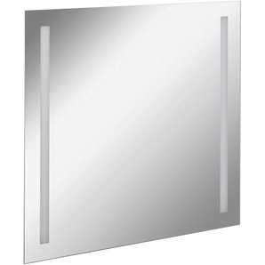 Badspiegel FACKELMANN Linear Spiegel Gr. B/H/T: 80 cm x 75 cm x 2 cm, silberfarben Badspiegel LED