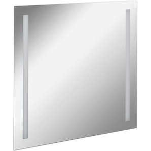 Badspiegel FACKELMANN Linear Spiegel Gr. B/H/T: 80 cm x 75 cm x 2 cm, silberfarben Badspiegel