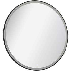 Badspiegel FACKELMANN New York Rund Spiegel Gr. B/H/T: 80 cm x 80 cm x 3 cm Ø 80 cm, schwarz Badspiegel