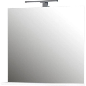 Badspiegel GERMANIA Scantic / Pescara Spiegel Gr. B/H/T: 76 cm x 75 cm x 15 cm, weiß Badspiegel Breite 76 cm, mit Ablage, LED Beleuchtung, Spiegel