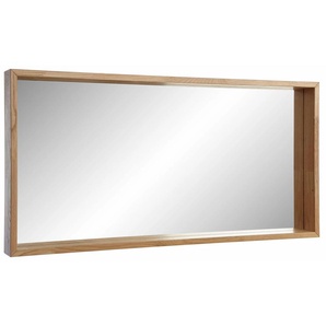 Badspiegel GUIDO MARIA KRETSCHMER HOME&LIVING Como Spiegel Gr. B/H/T: 50 cm x 100 cm x 8 cm, braun (eiche massiv) Badspiegel quer und waagerecht aufhängbar