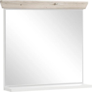 Badspiegel HOME AFFAIRE Florenz Spiegel Gr. B/H/T: 80 cm x 72 cm x 15 cm, Holzoptik, weiß (pinie dekor) Badspiegel