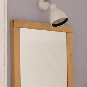Badspiegel HOME AFFAIRE Olso Spiegel Gr. B/H/T: 55 cm x 65 cm x 12 cm, beige (natur gebeizt, gewachst) Badspiegel mit Ablage