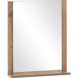 Badspiegel INOSIGN Dex Spiegel Gr. B/H/T: 59,6 cm x 71,1 cm x 12,3 cm, matt, braun (eiche landhausfarben) Badspiegel Badmöbel, Breite 60cm
