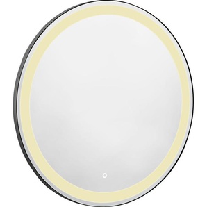 Badspiegel LED Spiegel Cervo Gr. fühlbare Struktur, schwarz Badspiegel