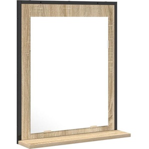 Badspiegel mit Ablage Sonoma Eiche 50x12x60 cm Holzwerkstoff Vidaxl
