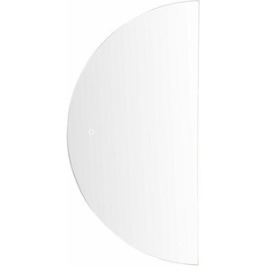 Badspiegel mit LED-Beleuchtung Halbrund 50 x 100 cm Modernes Design Wandspiegel für Badezimmer
