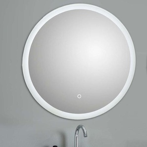 Badspiegel SCHILDMEYER Bjarne Spiegel Gr. B/H/T: 60,0 cm x 60,0 cm x 3,0 cm Ø 60,0 cm, silberfarben Badspiegel Durchmesser 60 cm