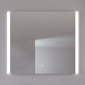 Badspiegel Vega Spiegel Gr. B/H/T: 86 cm x 76 cm x 2,7 cm, Spiegelglas, silberfarben (silber) Badspiegel IP44, warmweiß
