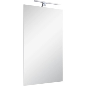 Badspiegel WELLTIME Fonte Spiegel Gr. B/H: 100 cm x 60 cm, weiß Badspiegel LED Spiegel, Längs- oder Quermontage, Wandspiegel, 60 x 100 cm