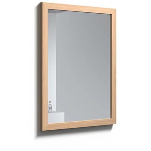 Badspiegel WELLTIME Rustic Spiegel Gr. B/H/T: 60 cm x 80 cm x 3 cm, Breite 60 cm, beige (bleached oak) Badspiegel