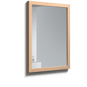 Badspiegel WELLTIME Rustic Spiegel Gr. B/H/T: 60 cm x 80 cm x 3 cm, Breite 60 cm, beige (bleached oak) Badspiegel Breite 60 cm, FSC-zertifiziert