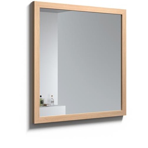 Badspiegel WELLTIME Rustic Spiegel Gr. B/H/T: 80 cm x 80 cm x 3 cm, Breite 80 cm, beige (bleached oak) Badspiegel Breite 80 cm, FSC-zertifiziert