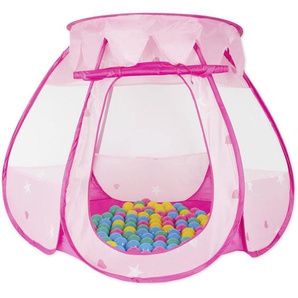 Bällebad, Mehrfarbig, Rosa, Altrosa, Pink, Kunststoff, 110x75x50 cm, Spielzeug, Kinderspielzeug, Bälle