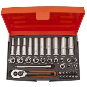 BAHCO socket set mini 14 37 pieces 4-13mm