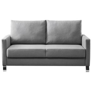 Bali Schlafsofa Flexa, Hellgrau, Textil, 2-Sitzer, 140x90x95 cm, Made in Germany, Oeko-Tex® Standard 100, erweiterbar, Typenauswahl, Fußauswahl,
