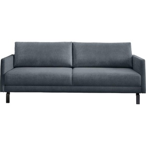 Schlafsofa BALI Joliet Sofas Gr. B/H/T: 220 cm x 88 cm x 104 cm, Struktur, blau (rauchblau) Einzelsofas vom Schlafsofa zum richtigen Bett wandelbar, mit Relax-Funktion