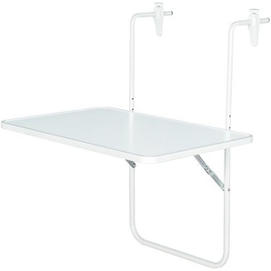 Balkon-Hängetisch - weiß - Materialmix - 40 cm | Möbel Kraft
