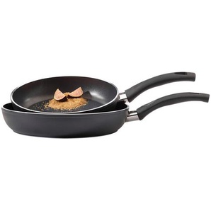 Ballarini Pfannenset Versilia, Schwarz, Metall, 2-teilig, rund, Kochen, Pfannen, Pfannensets