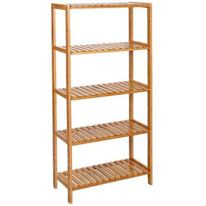 Songmics - Bambus Regal, mit 5 Höhenverstellbaren Regalebenen - L60 cm
