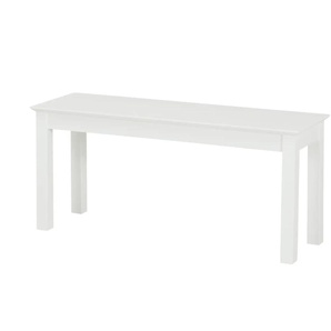 Bank aus Massivholz - weiß - Materialmix - 32 cm - 45 cm | Möbel Kraft