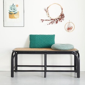 Bank aus Rattan und Geflecht 120 cm